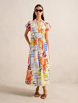 Posie Puff Sleeve Midi Dress