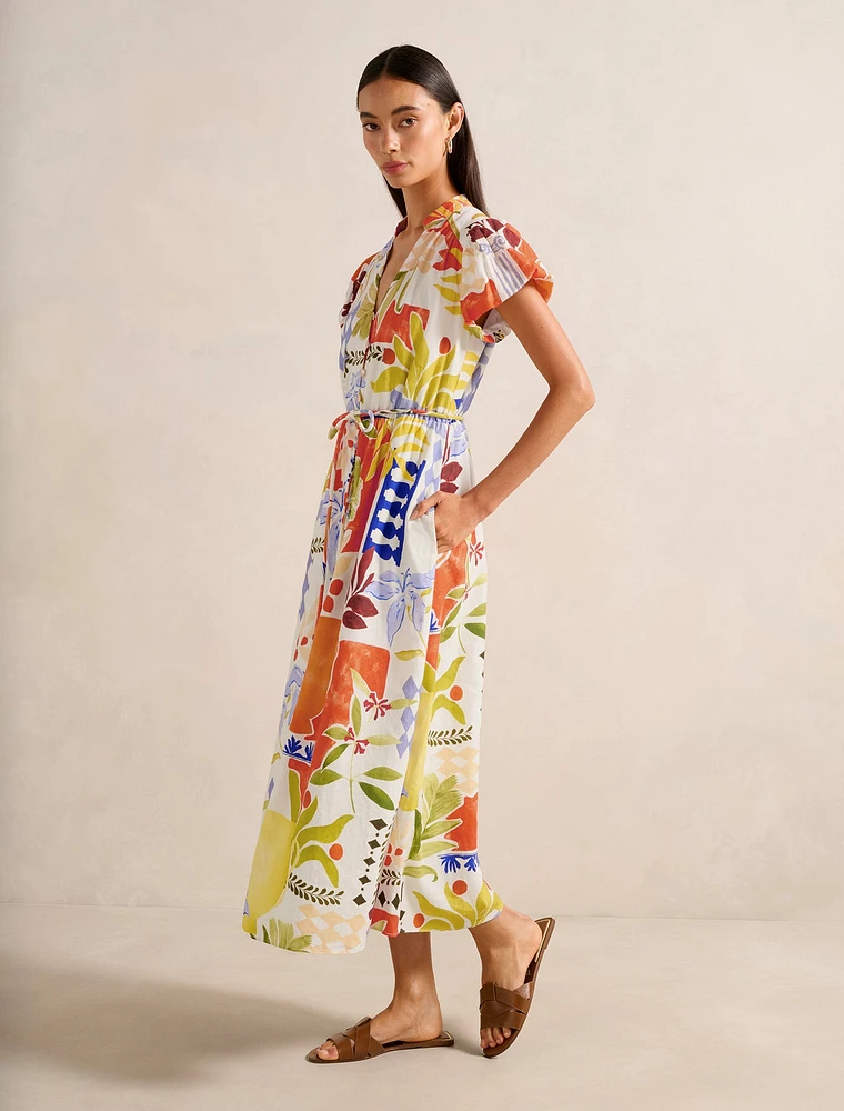 Posie Puff Sleeve Midi Dress