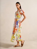 Posie Puff Sleeve Midi Dress