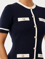 Kerry Petite Contrast Knit Mini Dress