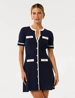 Kerry Petite Contrast Knit Mini Dress