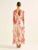 Naya Ruffle Midi Dress