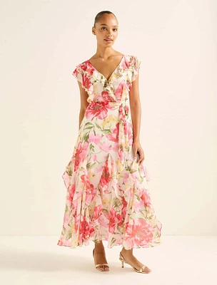 Naya Ruffle Midi Dress