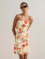 Sasha Petite Strappy Printed Mini
