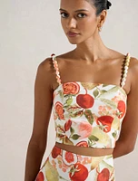 Flore Petite Printed Top