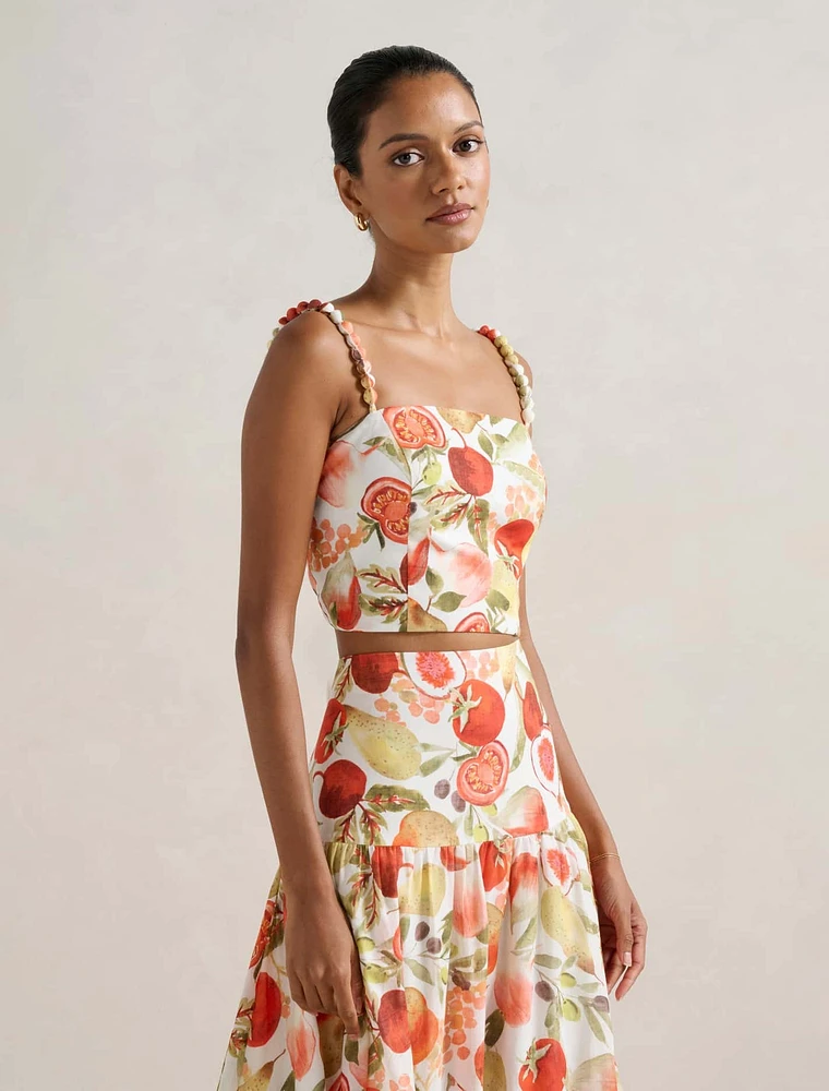 Flore Petite Printed Top