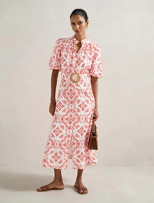 Rhiannon Petite Embroidered Midi Dress