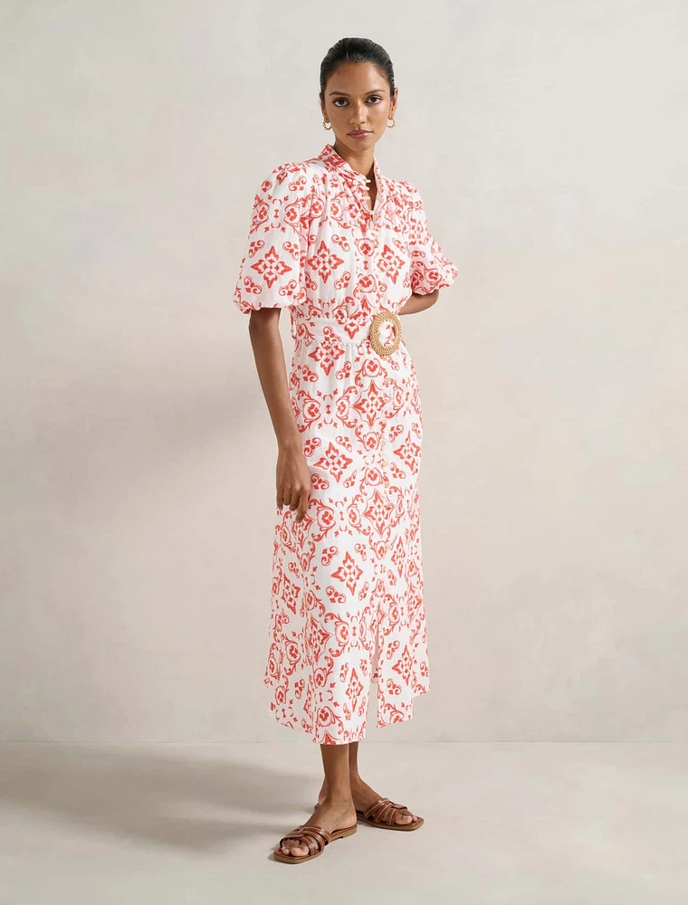 Rhiannon Petite Embroidered Midi Dress