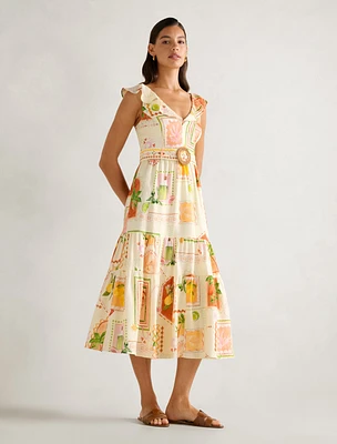 Layne Printed Midi Dress