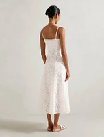 Molly Petite Embroidered Midi Dress