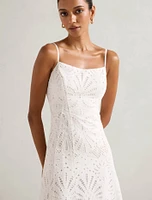 Molly Petite Embroidered Midi Dress
