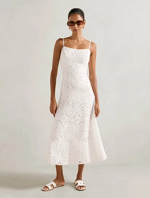 Molly Petite Embroidered Midi Dress
