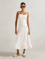 Molly Petite Embroidered Midi Dress