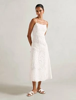 Molly Petite Embroidered Midi Dress