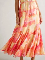 Casey Halter Godet Midi Dress