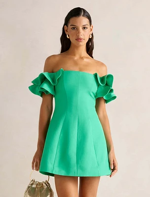 Kenzie Off Shoulder Ruffle Mini