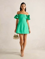 Kenzie Off Shoulder Ruffle Mini