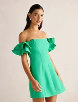 Kenzie Off Shoulder Ruffle Mini