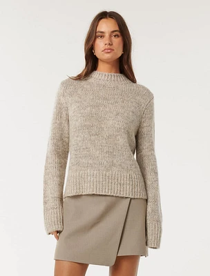 Frankie Stand-Neck Sweater