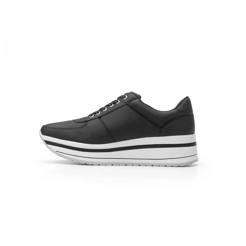 Sneaker Urbano Flexi Con Suela Creeper Para Mujer - Estilo 101001 Negro