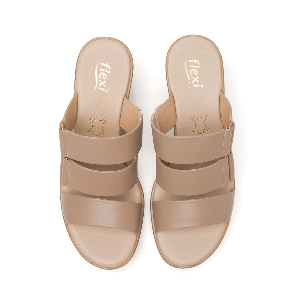 Sandalia De Tacón Flexi para Mujer con Suela Flexible Estilo 102922 Taupe