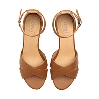 Sandalia De Tacón Flexi para Mujer con Plantilla Transpirable Estilo 106414 Camel