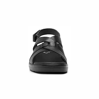 Sandalia Sling Back Flexi para Mujer con Acabado Tamporeado Estilo 116009 Negro