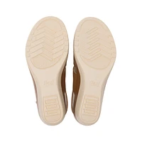 Sandalia Sling Back Flexi para Mujer con Acabado en Corte Estilo 116009 Tan