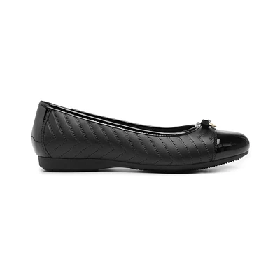 Balerina con Puntera Flexi para Mujer Plantilla Transpirable Estilo 116310 Negro