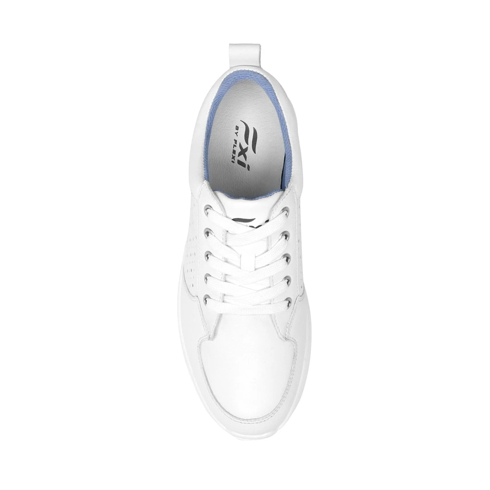 Sneaker Casual Agujetas Flexi para Mujer con Acabado Tamporeado Estilo 117205 Blanco