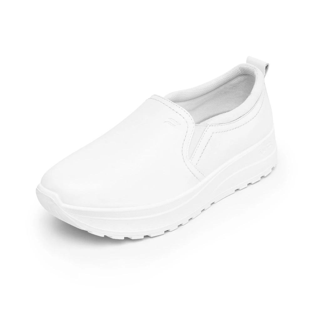 Sneaker Slip On Flexi para Mujer con Acabado Tamboreado Estilo 117207 Blanco