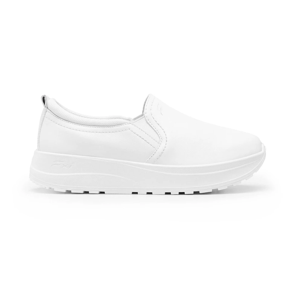 Sneaker Slip On Flexi para Mujer con Acabado Tamboreado Estilo 117207 Blanco