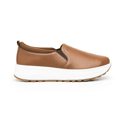 Sneaker Slip On Flexi para Mujer con Acabado Tamboreado Estilo 117207 Tan