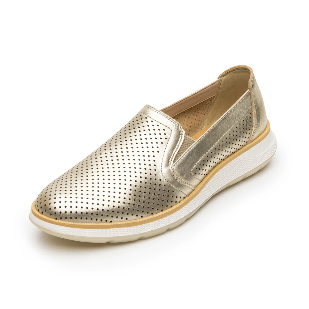 Slip On Flexi para Mujer con Piel Extra Suave Estilo 119302 Oro