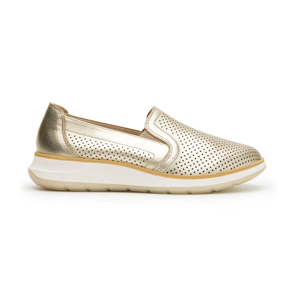 Slip On Flexi para Mujer con Piel Extra Suave Estilo 119302 Oro