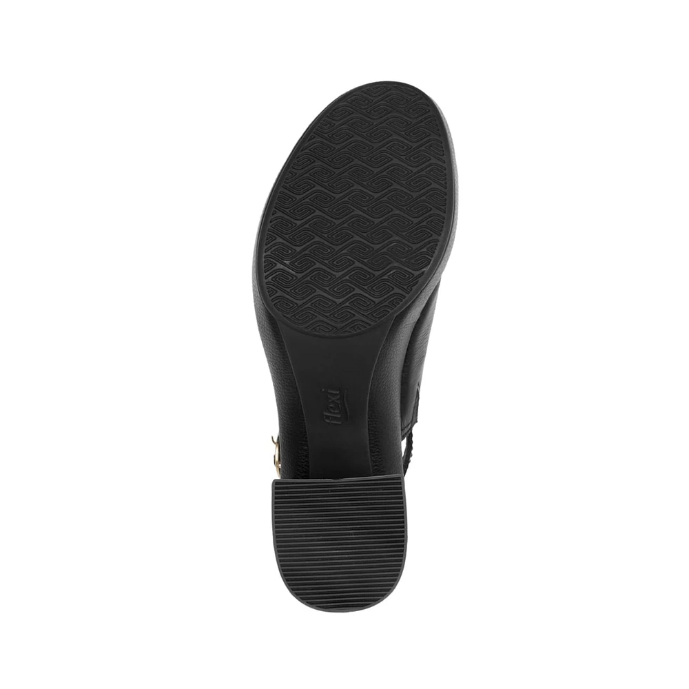 Sandalia De Tacón Flexi para Mujer con Plantilla Doble Densidad Estilo 122703 Negro