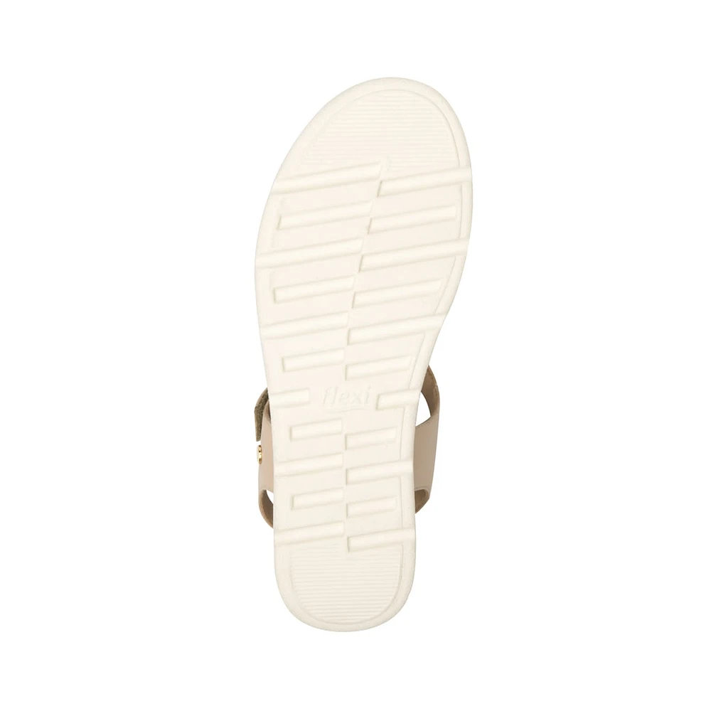 Sandalia Flexi para Mujer con Plantilla Acojinada Estilo 124202 Beige