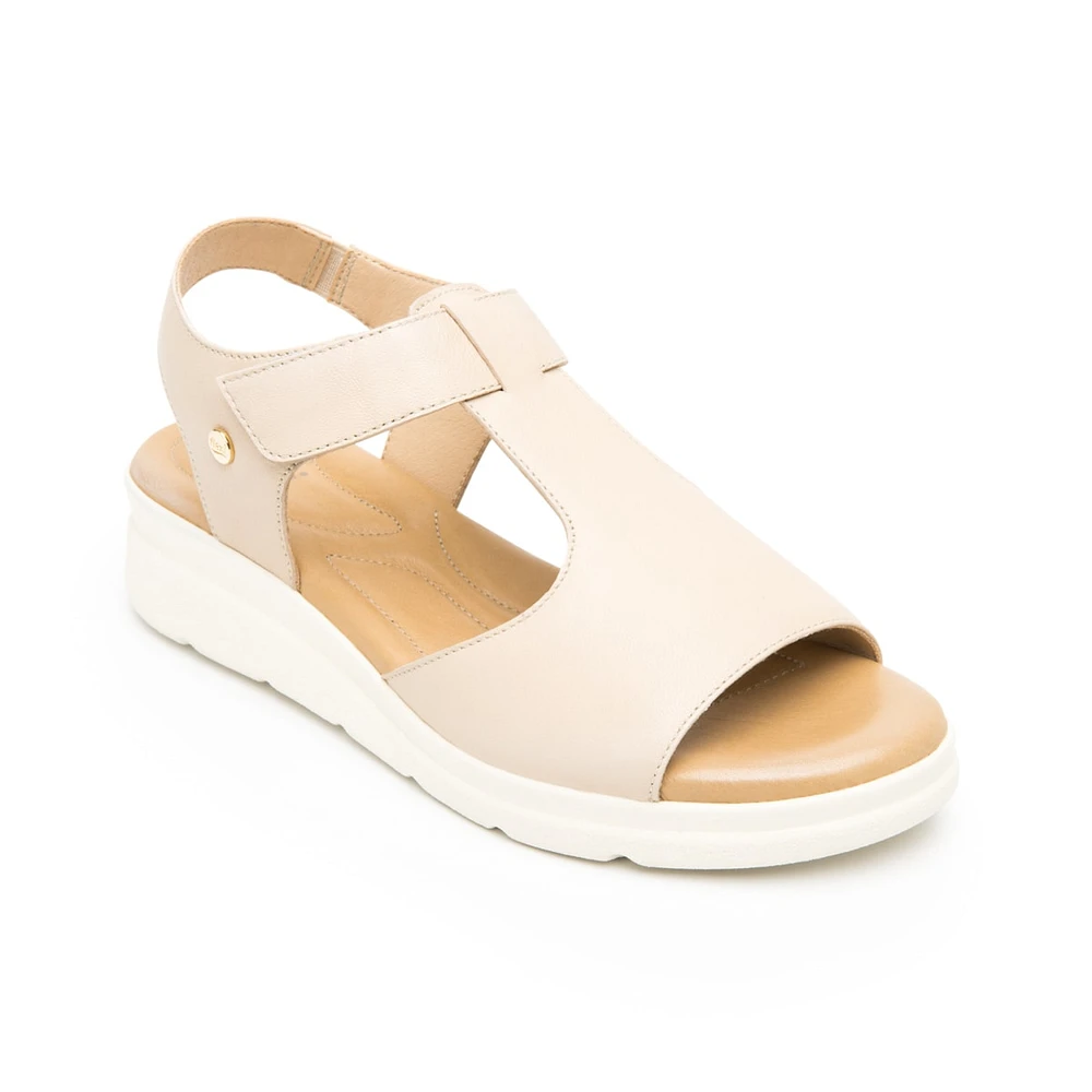 Sandalia Flexi para Mujer con Plantilla Acojinada Estilo 124202 Beige