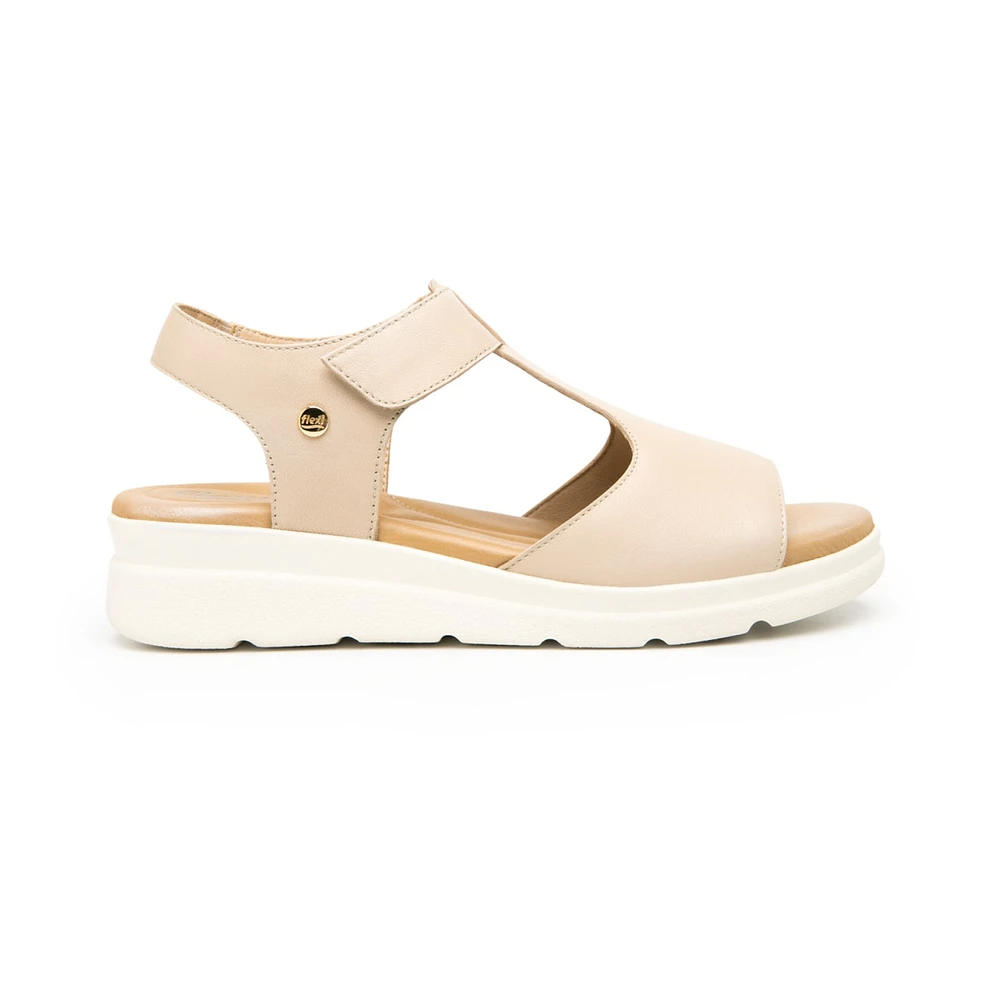 Sandalia Flexi para Mujer con Plantilla Acojinada Estilo 124202 Beige