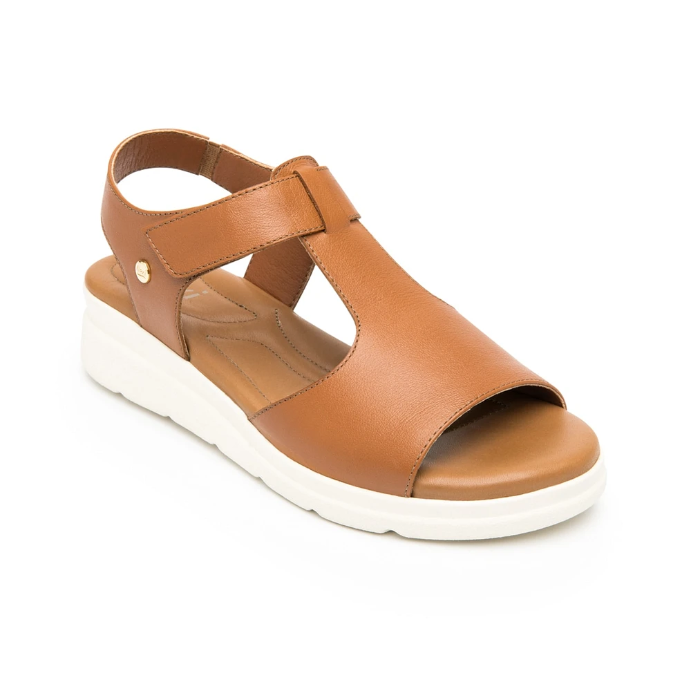 Sandalia Flexi para Mujer con Plantilla Acojinada Estilo 124202 Tan