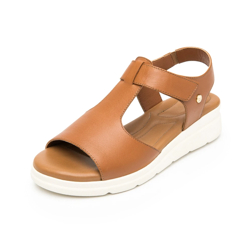 Sandalia Flexi para Mujer con Plantilla Acojinada Estilo 124202 Tan