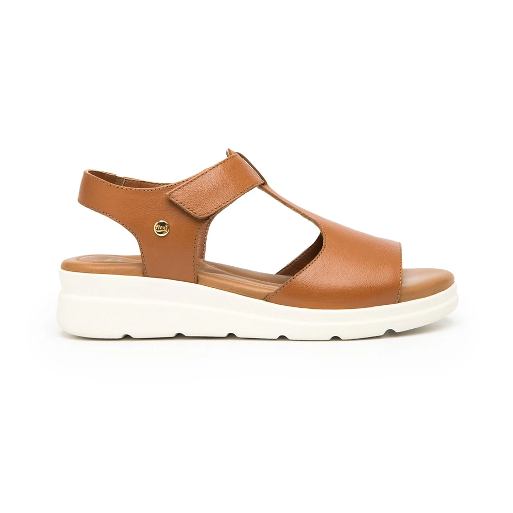 Sandalia Flexi para Mujer con Plantilla Acojinada Estilo 124202 Tan