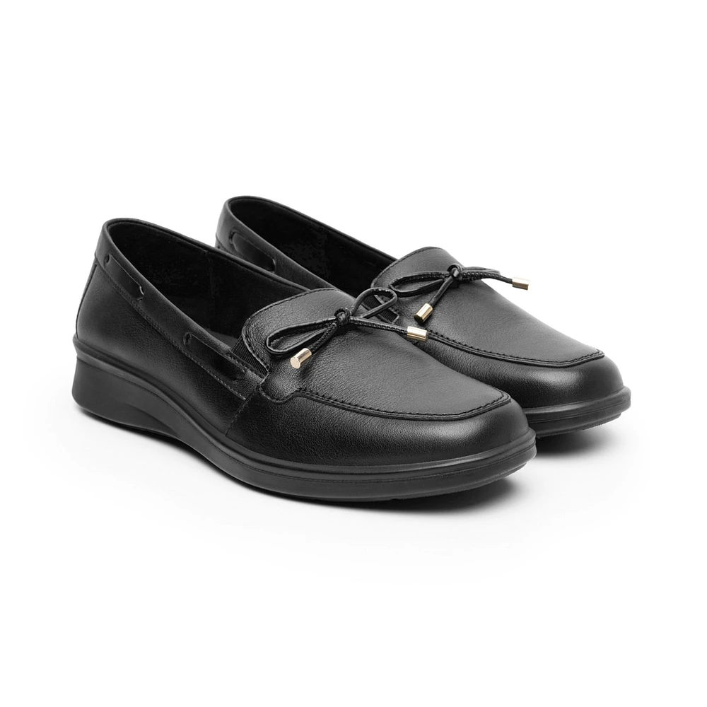 Mocasín Herraje Flexi para Mujer con Doble Plantilla Estilo 124505 Negro