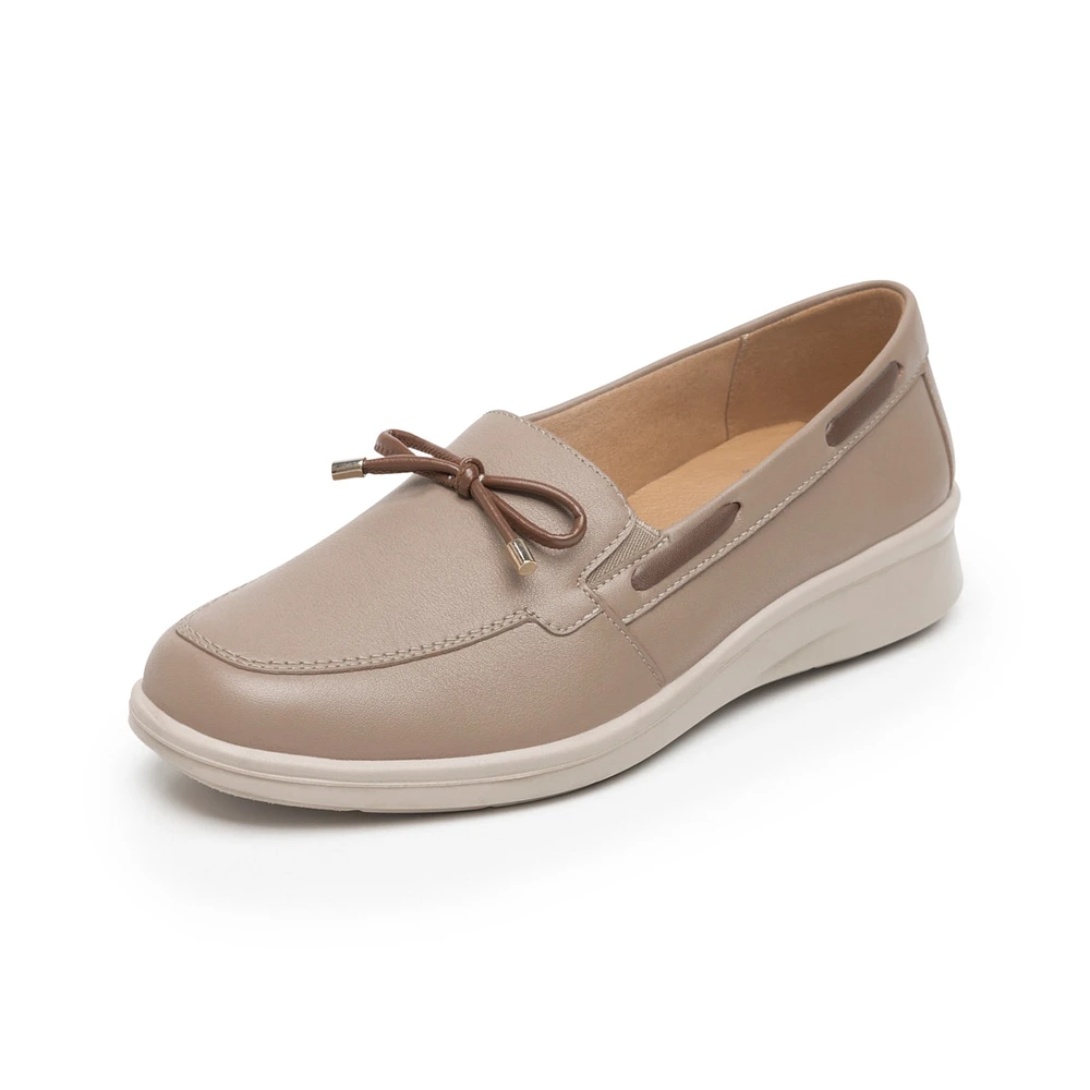 Mocasín Herraje Flexi para Mujer con Doble Plantilla Estilo 124505 Taupe