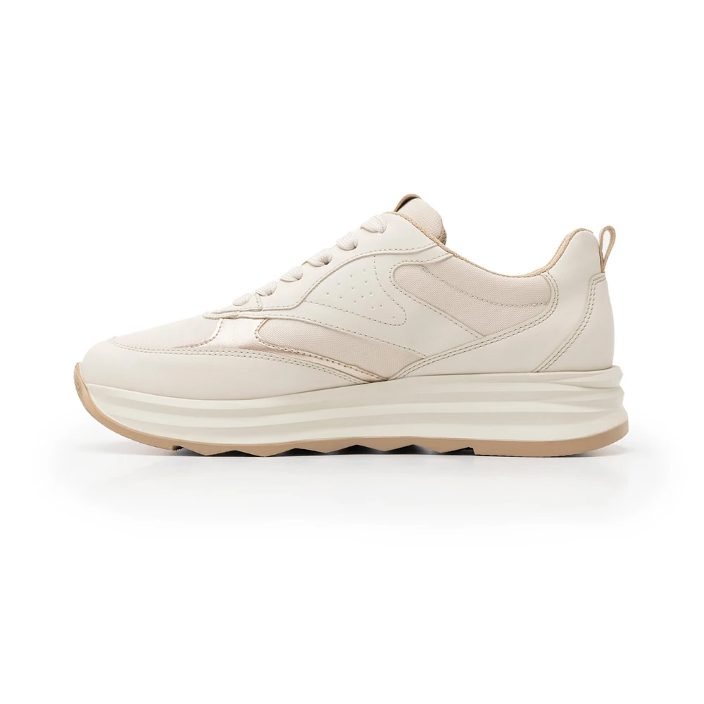 Sneaker Casual Flexi para Mujer con Suela Extra Ligera Estilo 127102 Beige