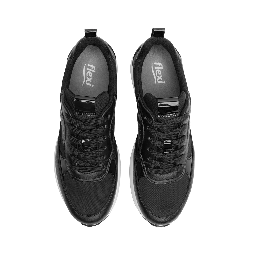 Sneaker Casual Flexi para Mujer con Suela Extra Ligera Estilo 127102 Negro