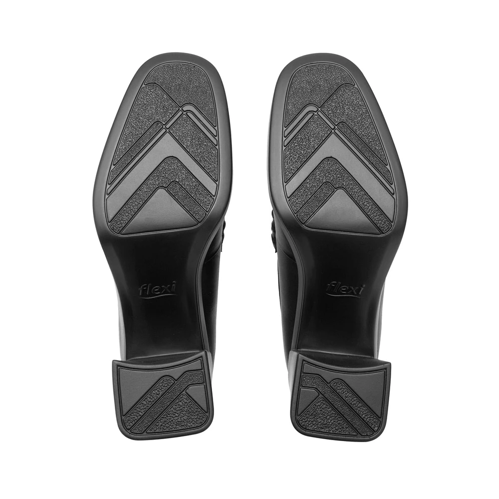 Mocasín Con Plataforma Flexi para Mujer Estilo 127401 Negro