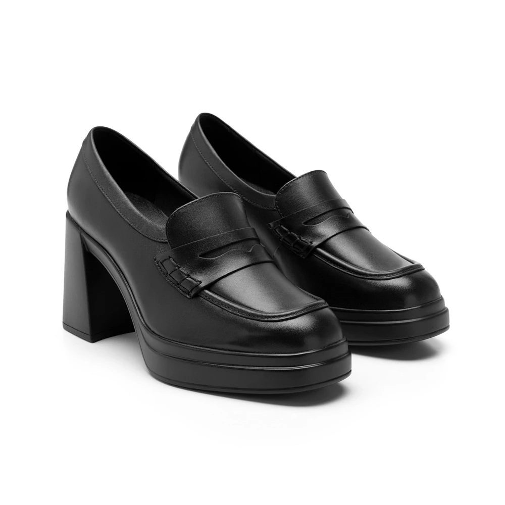 Mocasín Con Plataforma Flexi para Mujer Estilo 127401 Negro