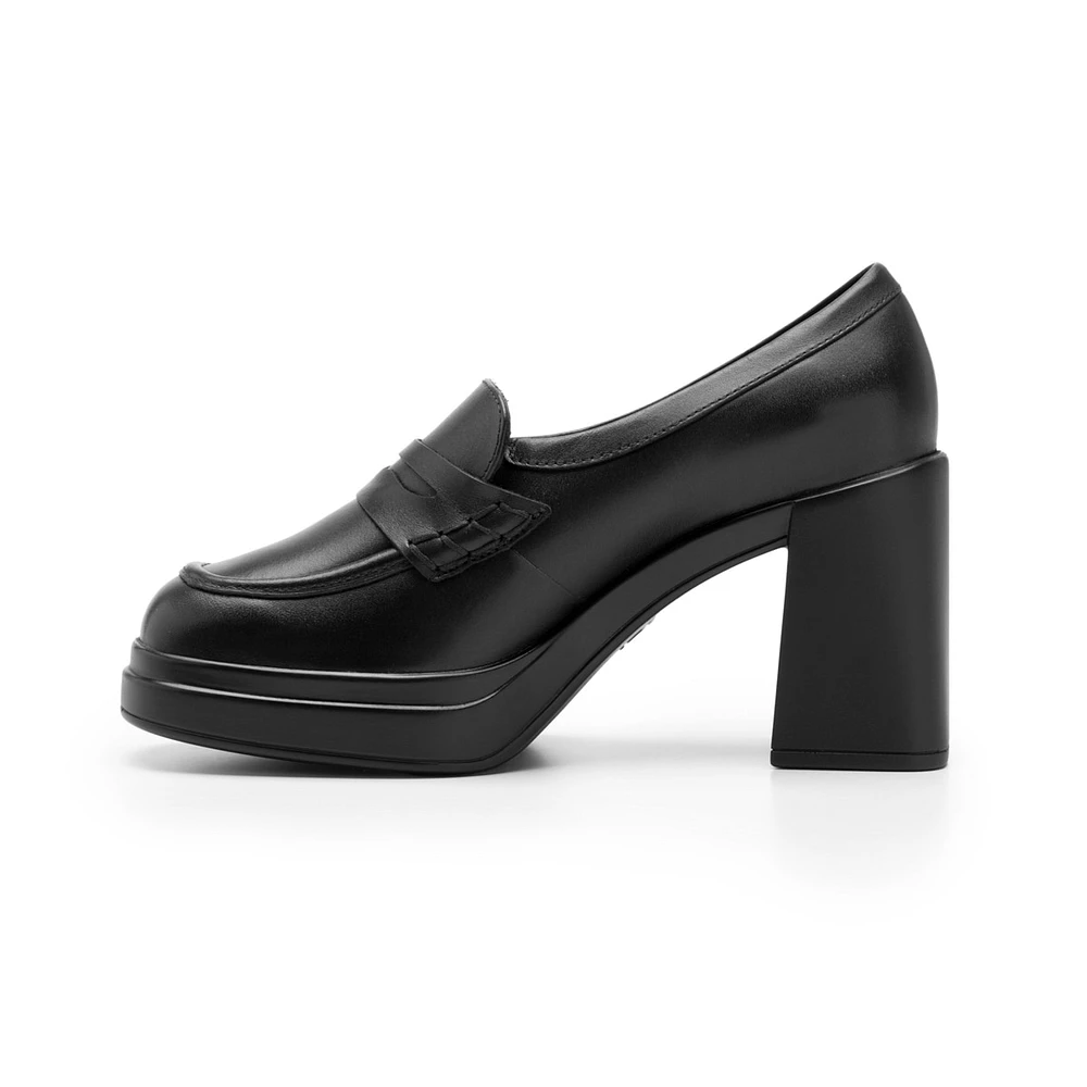 Mocasín Con Plataforma Flexi para Mujer Estilo 127401 Negro