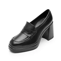 Mocasín Con Plataforma Flexi para Mujer Estilo 127401 Negro